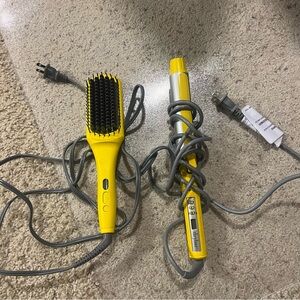 Drybar Yellow Hot Brush and Mini Straightener Set
